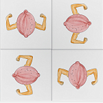 Плитка дизайнерская с узором Лимон варинант исполнения - 1 | Loft Concept в Барнауле