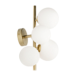 Бра с золотым основанием и 5-ю белыми шарообразными плафонами Bubble варинант исполнения - 2 | Loft Concept в Барнауле