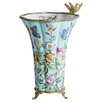 Ваза со стрекозой из фарфора с бронзовыми элементами Paradise Dragonfly варинант исполнения - 1 | Loft Concept в Барнауле