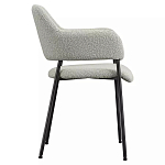 Стул мягкий с подлокотниками Chair Gray Upholstery Boucle варинант исполнения - 2 | Loft Concept в Барнауле