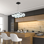 Люстра подвесная с 9-ю плафонами в форме шара Yarvi варинант исполнения - 2 | Loft Concept в Барнауле