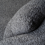 Кушетка серая с обивкой букле Thalia Grey Boucle Sofa варинант исполнения - 2 | Loft Concept в Барнауле