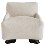 Кресло Cannes с мягкой обивкой букле молочного цвета  варинант исполнения - 4 | Loft Concept в Барнауле