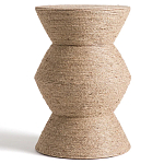 Приставной стол с отделкой из джута Juti D30 см варинант исполнения - 2 | Loft Concept в Барнауле