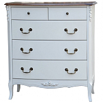 Высокий деревянный комод в стиле прованс Montmartre Provence Chest of Drawers варинант исполнения - 1 | Loft Concept в Барнауле