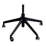 Стул с мягкой бежевой обивкой из велюра и подъемно-поворотным механизмом на черных колесиках Harper Beige варинант исполнения - 4 | Loft Concept в Барнауле