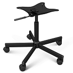 Стул с мягкой черной обивкой из велюра и подъемно-поворотным механизмом на колесиках Harper Black варинант исполнения - 4 | Loft Concept в Барнауле