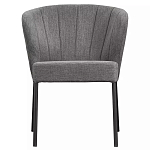 Стул серый с широкой закругленной спинкой Chair Gray Attractive варинант исполнения - 1 | Loft Concept в Барнауле