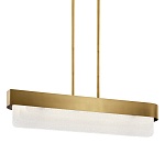 Люстра подвесная прямоугольная цвета латунь Kichler варинант исполнения - 1 | Loft Concept в Барнауле