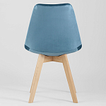 Стул с мягким велюровым сиденьем Arvika Blue варинант исполнения - 4 | Loft Concept в Барнауле