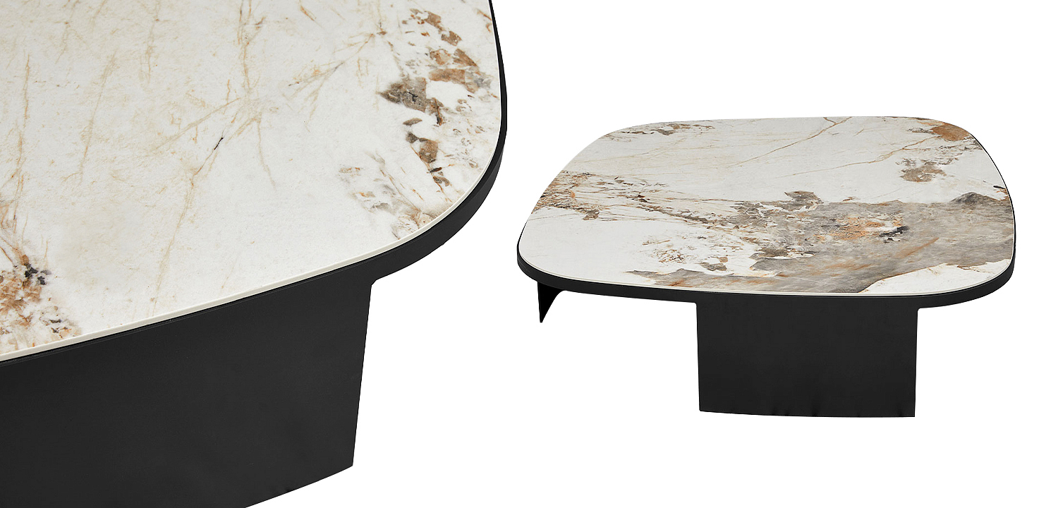 Кофейный стол с каменной столешницей Keir Coffee Table Кофейный стол с каменной столешницей Keir Coffee Table - Loft-Concept в Барнауле