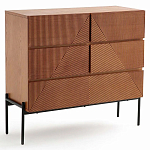 Комод с геометрическим рисунком на ящиках Anders Dark Wood варинант исполнения - 1 | Loft Concept в Барнауле