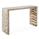 Консоль Дизайнерская Kenya Console ZEBRA Bone Inlay Beige варинант исполнения - 3 | Loft Concept в Барнауле