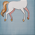 Плитка с узором Девочка единорог варинант исполнения - 6 | Loft Concept в Барнауле