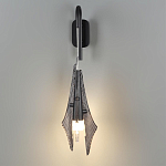 Бра черного цвета с плафоном из рельефного стекла Glass Pod варинант исполнения - 8 | Loft Concept в Барнауле