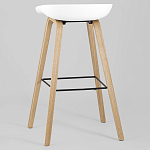 Барный стул на ножках из натурального дерева Boras White варинант исполнения - 5 | Loft Concept в Барнауле