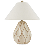 Настольная лампа с волнистым узором и абажуром в форме конуса Macrame варинант исполнения - 3 | Loft Concept в Барнауле