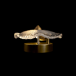 Бра в форме прозрачного стеклянного цветка с рельефной текстурой Textured Glass варинант исполнения - 12 | Loft Concept в Барнауле