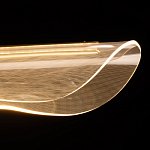 Люстра линейная с прозрачным волнообразным плафоном Wave Line варинант исполнения - 7 | Loft Concept в Барнауле