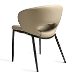 Стул обеденный кремовый из экокожи Futuristic Chair варинант исполнения - 2 | Loft Concept в Барнауле