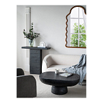 Столик кофейный черного цвета с овальной столешницей и круглым основанием Black Dalmen Table варинант исполнения - 4 | Loft Concept в Барнауле