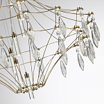 Люстра подвесная из металла с прозрачными подвесками из хрусталя Quasar 93 варинант исполнения - 3 | Loft Concept в Барнауле