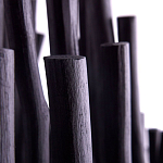 Люстра черная с несколькими ярусами деревянных палочек Bright Wooden Chandelier варинант исполнения - 7 | Loft Concept в Барнауле