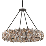 Люстра круглая с абажуром из устричных раковин Sea Ravens варинант исполнения - 2 | Loft Concept в Барнауле