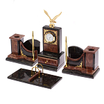 Настольный письменный набор из лемезита и змеевика с декором в виде Орла в подарочной упаковке Successful Leader варинант исполнения - 2 | Loft Concept в Барнауле