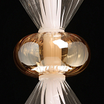 Подвесной светильник с вертикальной композицией из прозрачных и янтарных стеклянных шаров и ромбов Gabriel Scott Luna варинант исполнения - 17 | Loft Concept в Барнауле