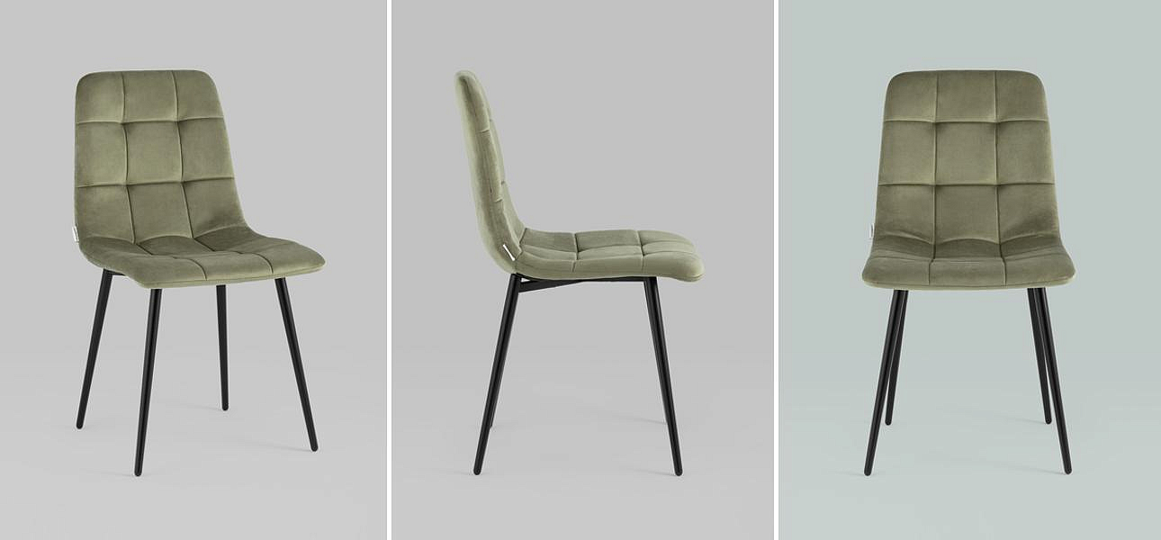 Стул NANCY Chair Пыльно-Оливковый Велюр Стул NANCY Chair Пыльно-Оливковый Велюр - Loft-Concept в Барнауле