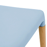 Пластиковый стул на ножках из массива бука Ferret Blue варинант исполнения - 6 | Loft Concept в Барнауле