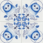 Плитка с узором Котики варинант исполнения - 1 | Loft Concept в Барнауле