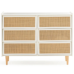 Комод с 6-ю ящиками из плетеного ротанга Remi Cream Wicker Furniture варинант исполнения - 2 | Loft Concept в Барнауле