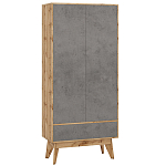 Шкаф с фасадом цвета серый бетон Grace of Furniture варинант исполнения - 1 | Loft Concept в Барнауле