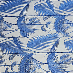 Мебельная ткань Вышивка синий принт 280 см T2-136 варинант исполнения - 1 | Loft Concept в Барнауле