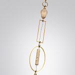 Подвесной светильник с плоским прозрачным плафоном и декоративной вставкой из текстурного камня Tectona  варинант исполнения - 7 | Loft Concept в Барнауле