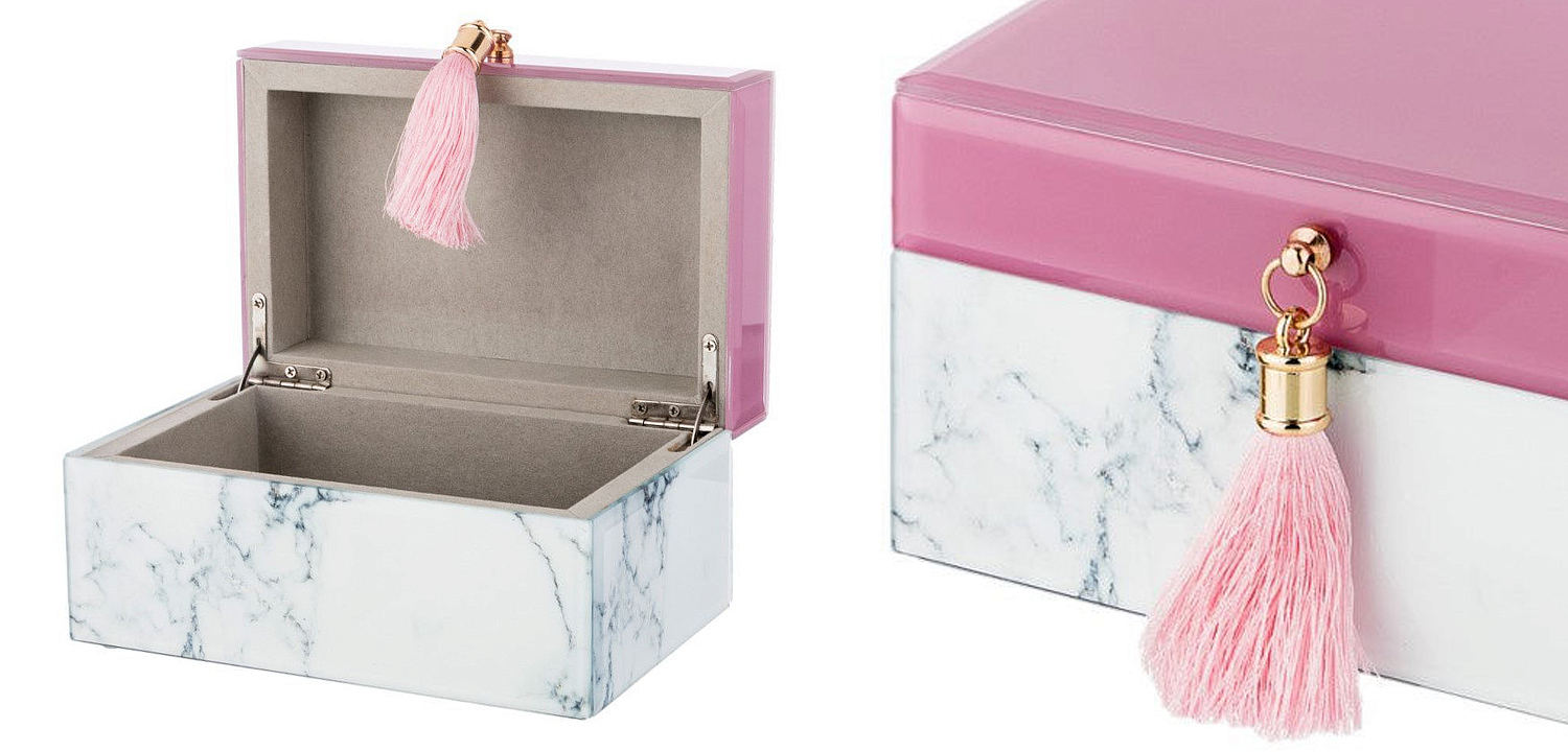 Шкатулка Pink Glass Imitation Marble Box Шкатулка Pink Glass Imitation Marble Box - Loft-Concept в Барнауле