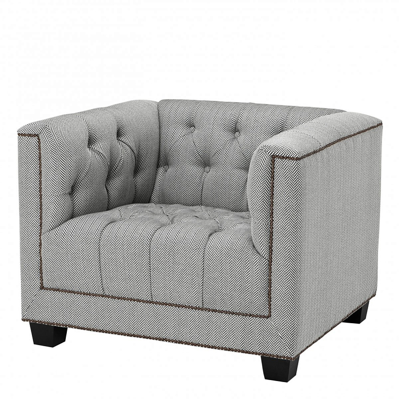 Кресло Eichholtz Chair Paolo Grey Серый Черный Кресло Eichholtz Chair Paolo Grey Серый Черный в Барнауле | Loft Concept