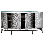 Комод фактурный серебристый с дверцами Silver Chest of Drawers варинант исполнения - 2 | Loft Concept в Барнауле