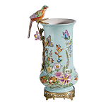 Ваза с птичкой из фарфора с бронзовыми элементами Garden of Eden варинант исполнения - 5 | Loft Concept в Барнауле