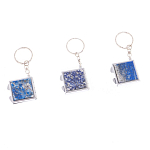 Зеркало брелок складное двухстороннее из натурального камня Лазурит Stone Mirrors варинант исполнения - 8 | Loft Concept в Барнауле