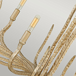 Люстра дизайнерская золотого цвета с 6-ю лампами на изогнутых рожках с текстурной поверхностью Hinkley варинант исполнения - 5 | Loft Concept в Барнауле