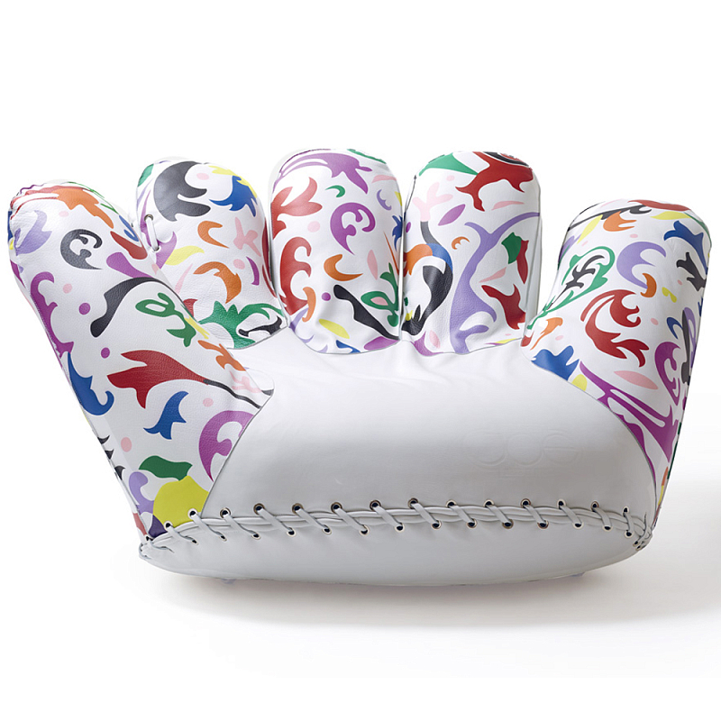 Дизайнерское кресло в форме руки Poltronova Joe Bloom Armchair Белый Мульти Дизайнерское кресло в форме руки Poltronova Joe Bloom Armchair Белый Мульти в Барнауле | Loft Concept