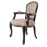 Полукресло с мягкой обивкой из льна на 4-х ножках из массива березы Gladys Armchair варинант исполнения - 3 | Loft Concept в Барнауле