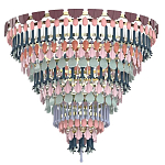 Люстра круглая с декором из разноцветных элементов в виде листьев Changing Seasons варинант исполнения - 2 | Loft Concept в Барнауле