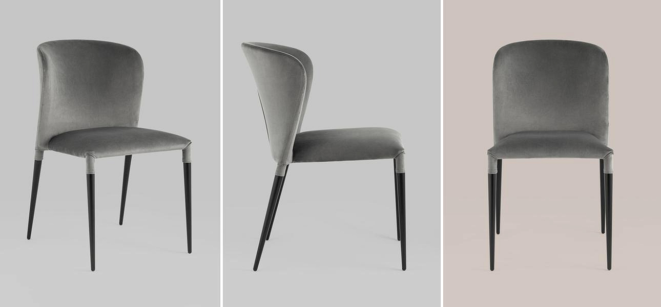 Стул Lori Chair Серый Велюр Стул Lori Chair Серый Велюр - Loft-Concept в Барнауле
