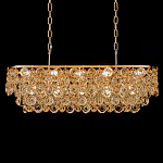 Люстра овальная каскадная с подвесками в форме колец Galaxy of Light варинант исполнения - 2 | Loft Concept в Барнауле