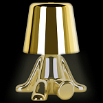 Настольная лампа фигурная золотого цвета с гладким абажуром Высота 17 см Sophia варинант исполнения - 1 | Loft Concept в Барнауле