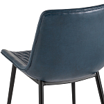 Стул с обивкой из экокожи темно-синего цвета RHOMBUSES UPHOLSTERY варинант исполнения - 7 | Loft Concept в Барнауле